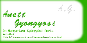 anett gyongyosi business card